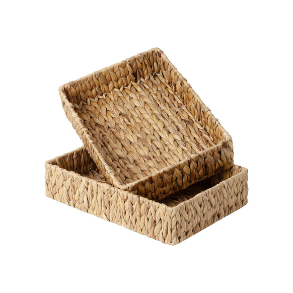 Handwoven Wicker Baskets for Organizing, Toilet Paper Basket, 2 Pack