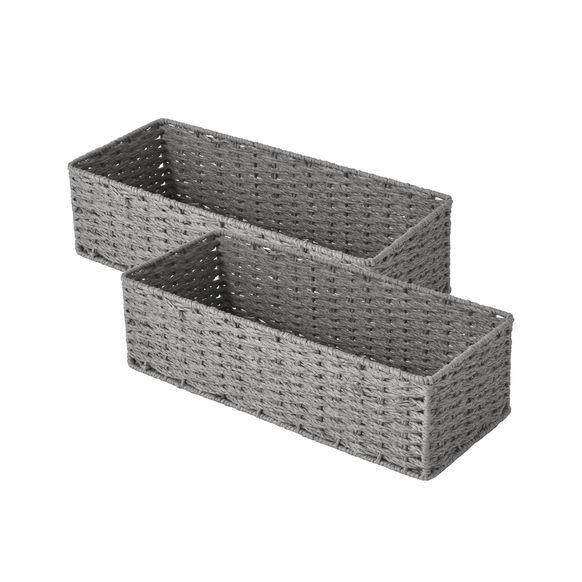 Handwoven Wicker Baskets for Organizing, Toilet Paper Basket, 2 Pack