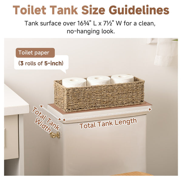 Seagrass Toilet Paper Basket, Handwoven, 2-Pack