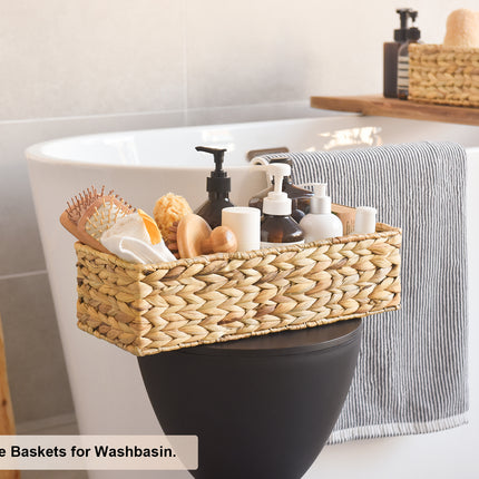 StorageWorks Handwoven Wicker Baskets for Organizing, Toilet Paper Basket, 2 Pack