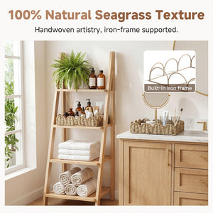 Seagrass Scalloped Tray, Rectangular, 2-Pack