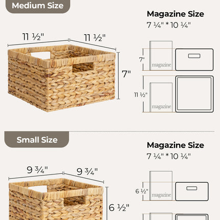 StorageWorks Wicker Storage Basket for Organizing, Set of 2, Large and Small