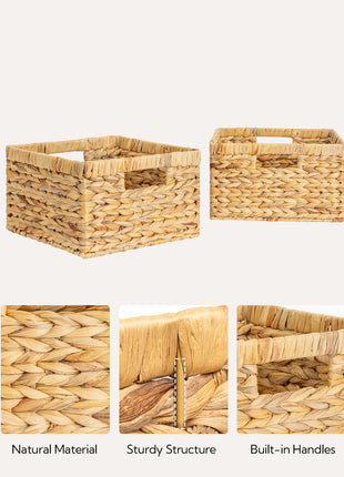 Wicker Storage Basket for Organizing, Set of 2, Large and Small