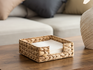 Napkin Holder for Table, Water Hyacinth, 1 Pack