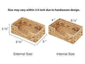 Napkin Holder for Table, Water Hyacinth, 1 Pack