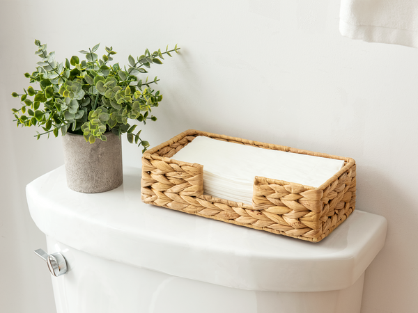 Napkin Holder for Table, Water Hyacinth, 1 Pack