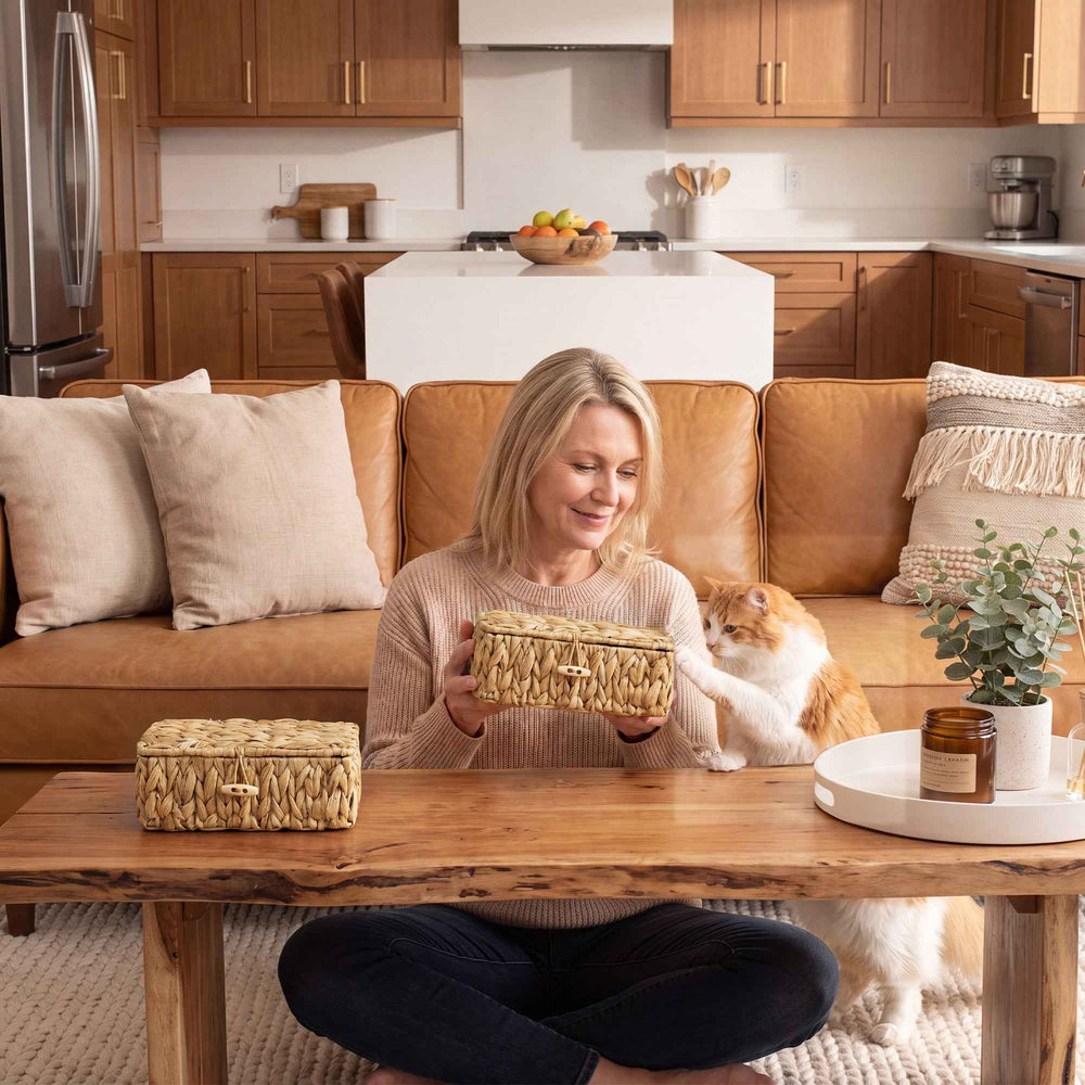 Wicker Basket with Lid,  Extra Small (Copy)