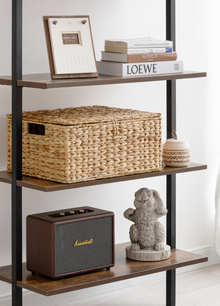 Wicker Basket with Lid and  Built-in Handles, Storage Basket for Organizing