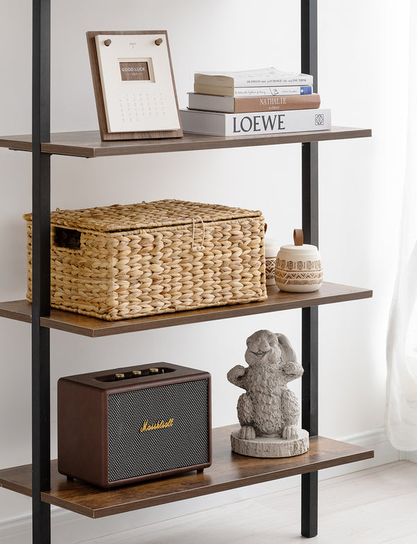 Wicker Basket with Lid and  Built-in Handles, Storage Basket for Organizing