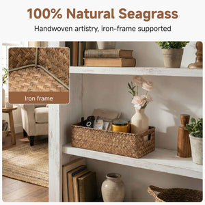 Seagrass Bathroom Basket Organizer and Storage for Tank Topper (Copy) (Copy)