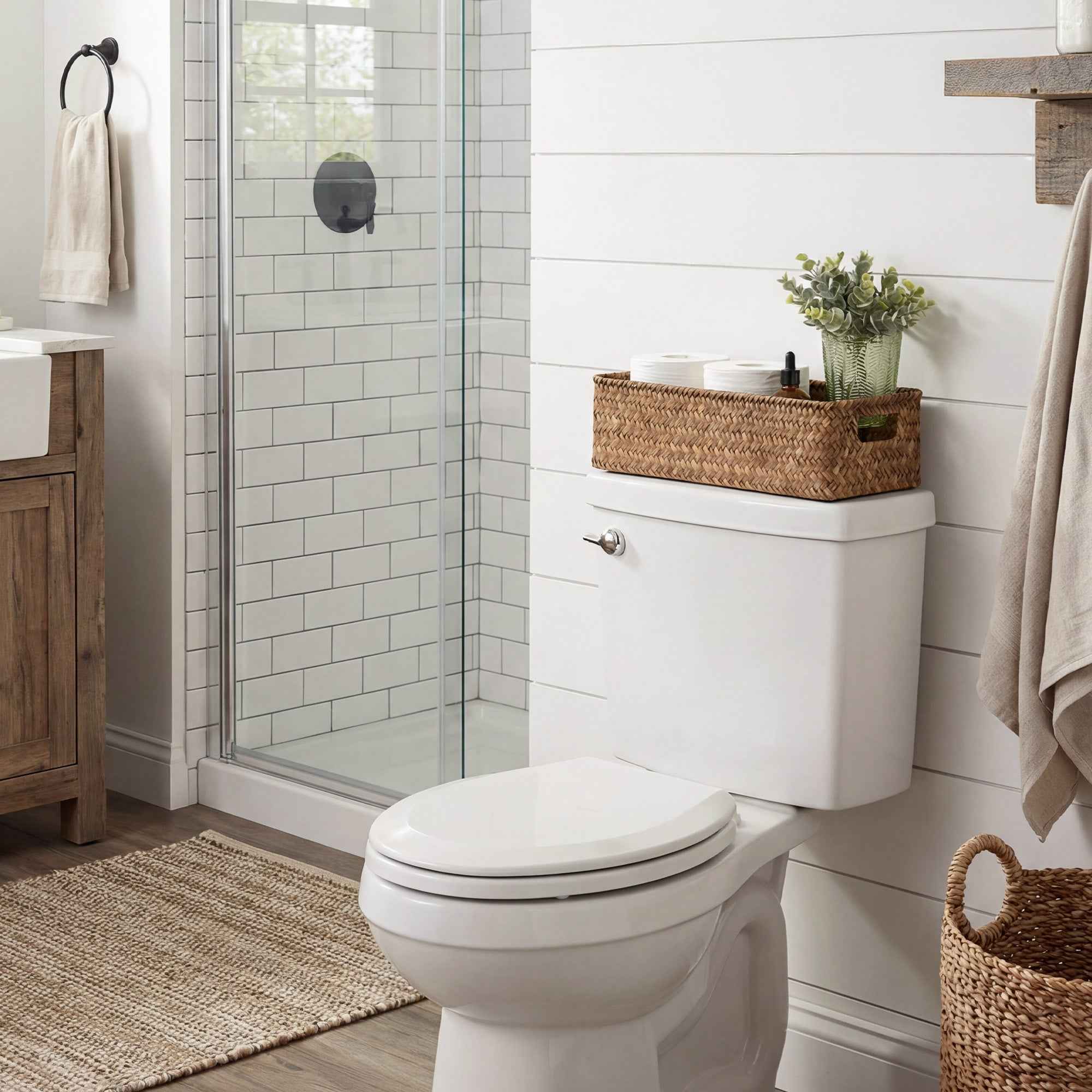 Seagrass Bathroom Basket Organizer and Storage for Tank Topper (Copy) (Copy)