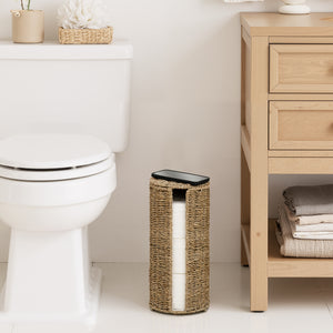 Free Standing Toilet Paper Holder, 3 Rolls of Toilet Tissue Storage