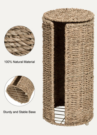 Free Standing Toilet Paper Holder, 3 Rolls of Toilet Tissue Storage