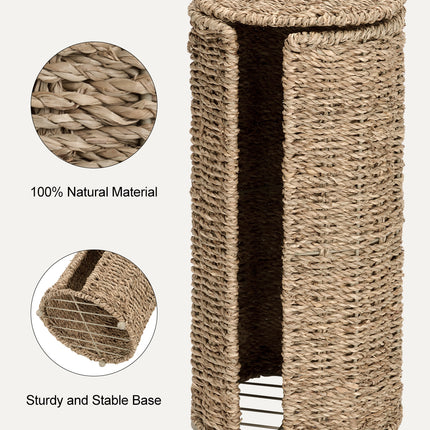 StorageWorks Free Standing Toilet Paper Holder, 3 Rolls of Toilet Tissue Storage