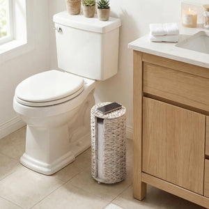 Toilet Paper Holder for Bathroom Organization, Water Hyacinth, 1 Pack