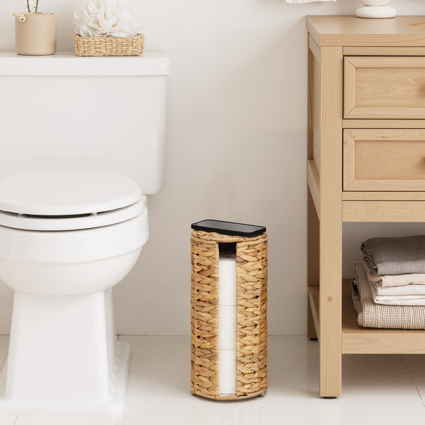 Free Standing Toilet Paper Holder, 3 Rolls of Toilet Tissue Storage
