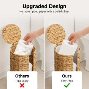 Free Standing Toilet Paper Holder, 3 Rolls of Toilet Tissue Storage