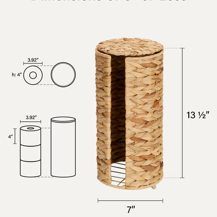 StorageWorks Free Standing Toilet Paper Holder, 3 Rolls of Toilet Tissue Storage