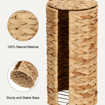 StorageWorks Free Standing Toilet Paper Holder, 3 Rolls of Toilet Tissue Storage