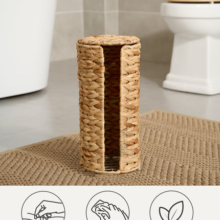StorageWorks Free Standing Toilet Paper Holder, 3 Rolls of Toilet Tissue Storage