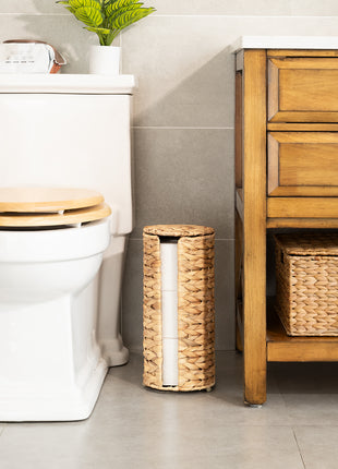 Free Standing Toilet Paper Holder, 3 Rolls of Toilet Tissue Storage