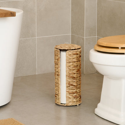 StorageWorks Free Standing Toilet Paper Holder, 3 Rolls of Toilet Tissue Storage