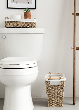 Waste Paper Baskets with Wooden Handles