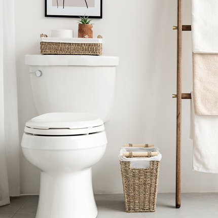 StorageWorks Waste Paper Baskets with Wooden Handles