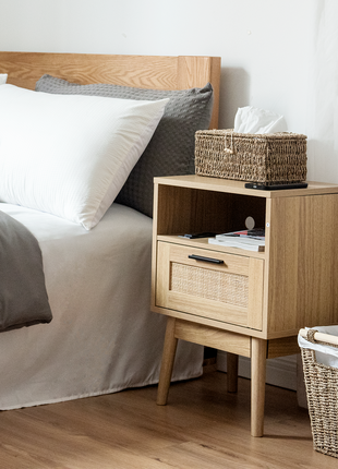 Waste Paper Baskets with Wooden Handles