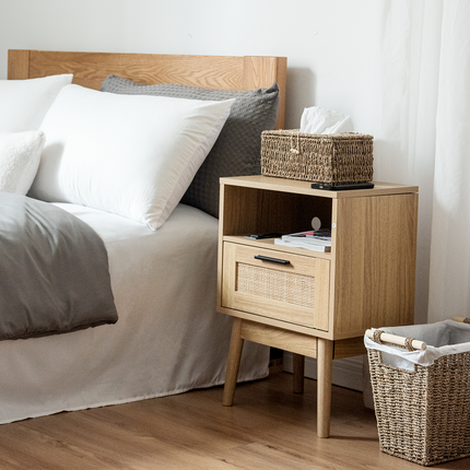 StorageWorks Waste Paper Baskets with Wooden Handles