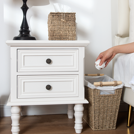StorageWorks Waste Paper Baskets with Wooden Handles