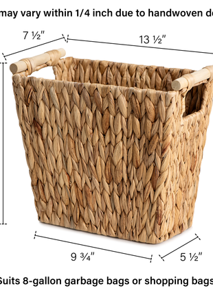 Waste Paper Baskets with Wooden Handles