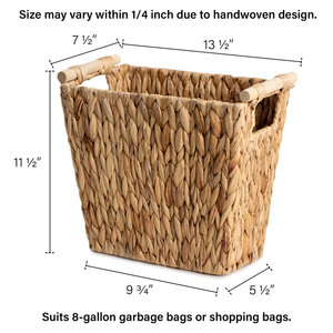 Waste Paper Baskets with Wooden Handles