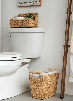 Waste Paper Baskets with Wooden Handles