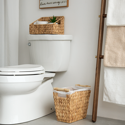 StorageWorks Waste Paper Baskets with Wooden Handles