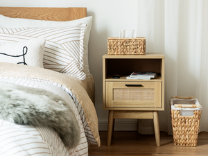 Waste Paper Baskets with Wooden Handles