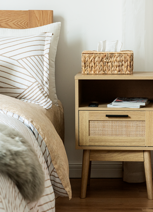 Waste Paper Baskets with Wooden Handles