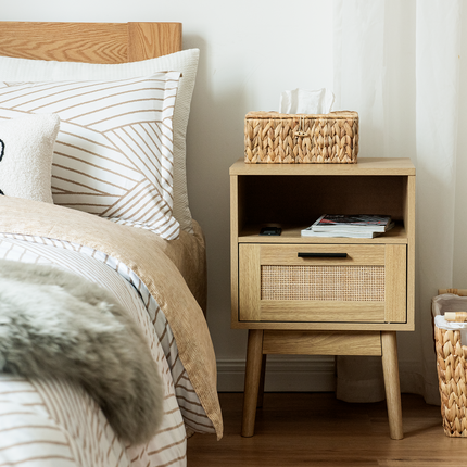 StorageWorks Waste Paper Baskets with Wooden Handles