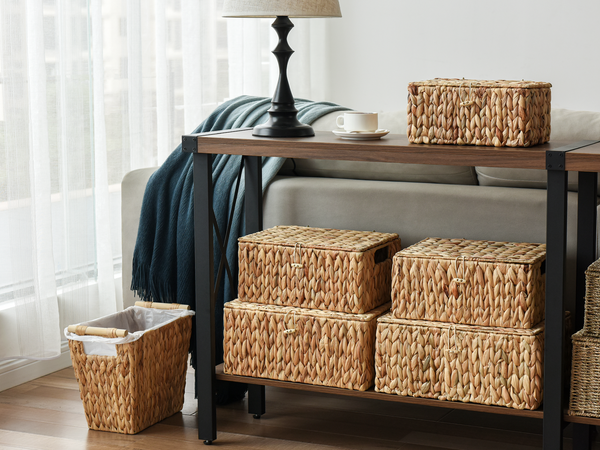 Waste Paper Baskets with Wooden Handles