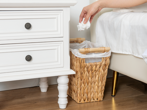 Waste Paper Baskets with Wooden Handles