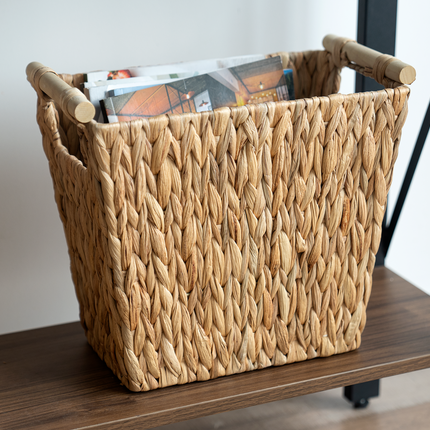 StorageWorks Waste Paper Baskets with Wooden Handles