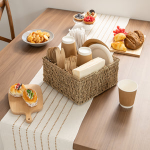 Handwoven Seagrass Silverware Organizer, 1 Pack
