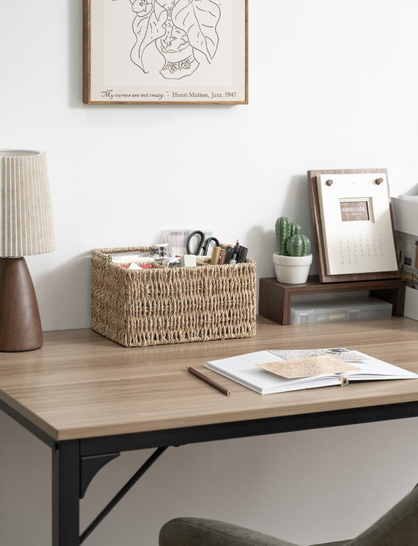 Handwoven Seagrass Silverware Organizer, 1 Pack