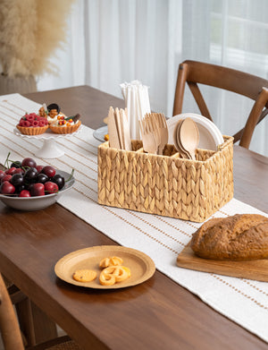 Handwoven Water Hyacinth Silverware Organizer, 1 Pack