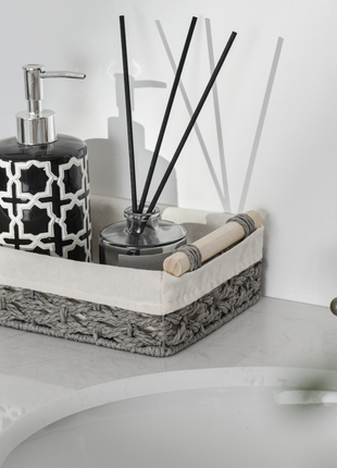 Small Wicker Baskets for Organizing with Natural Fiber Liner