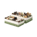 Small Baskets for Organizing with Wooden Handles and Liner, 2 Pack