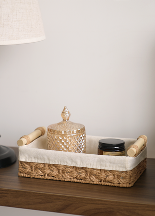 Small Wicker Baskets for Organizing with Natural Fiber Liner