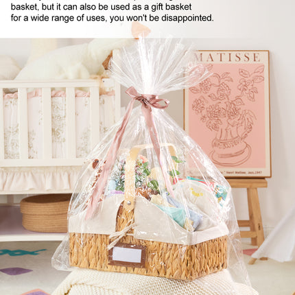 StorageWorks Wicker Diaper Caddy Organizer, Baby Diaper Caddy Basket with Liner