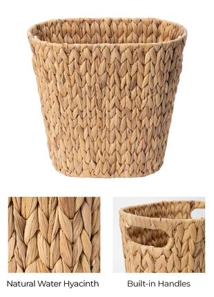 Wicker Garbage Can for Bedroom, Bathroom
