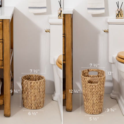 StorageWorks Wicker Garbage Can for Bedroom, Bathroom